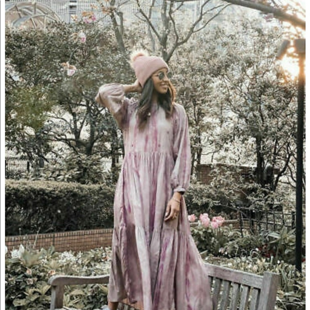 ZARA PINK PRINTED MIDI DRESS Size S Ref. 0089/040